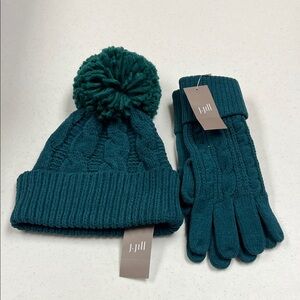 J. Jill Emerald hat and gloves